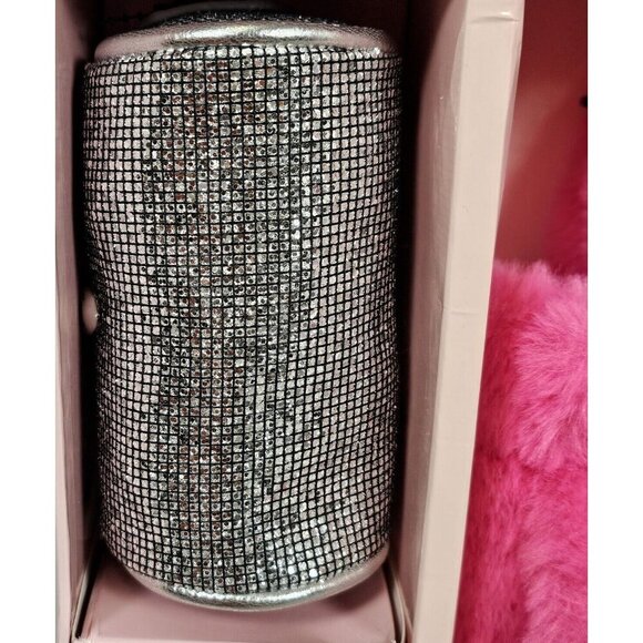 Juicy Couture Free Love Pink Mini Tote Fluffy & Bling Barrel Coin Purse Set New - Picture 4 of 8